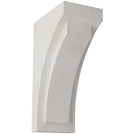 Ekena Millwork 3"W x 4 3/4"D x 8"H Small Felix Wood Vintage Decor Corbel, Chalk Dust White CORWD03X04X08FEWH
